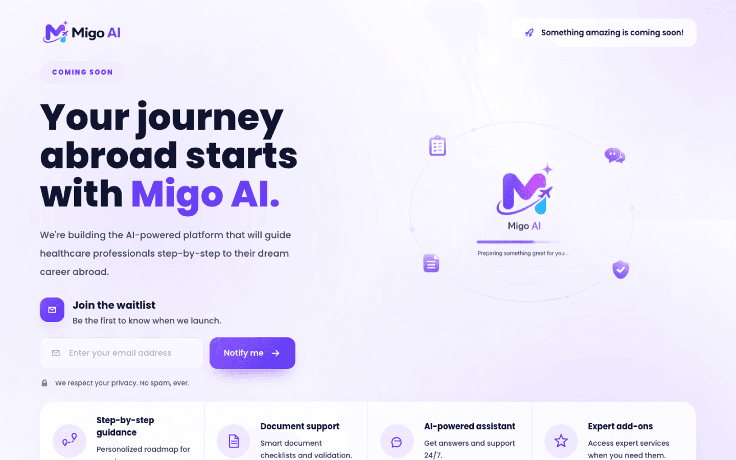 Migo AI product screenshot
