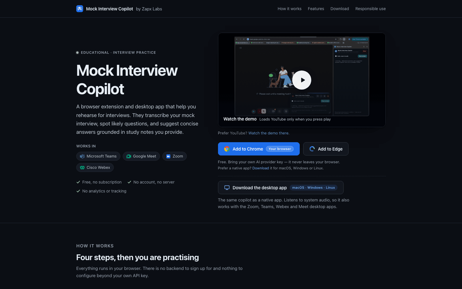 Mock Interview Copilot product screenshot