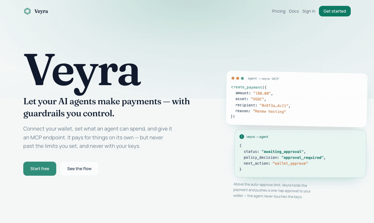 Veyra product screenshot